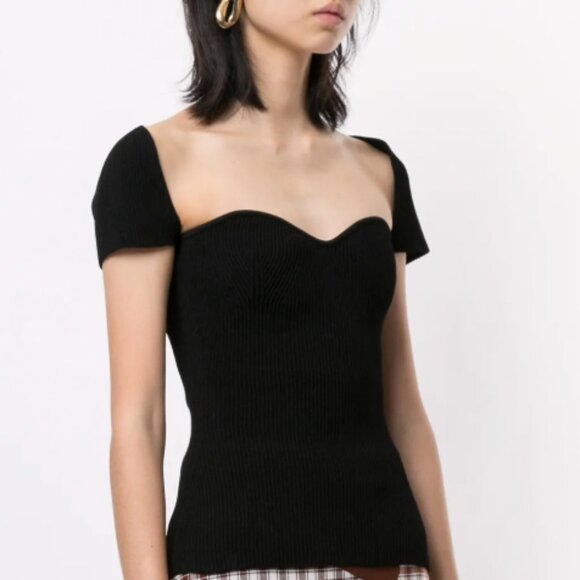 Khaite Isla Knit Top Black Size Medium Popular Style - Picture 5 of 10
